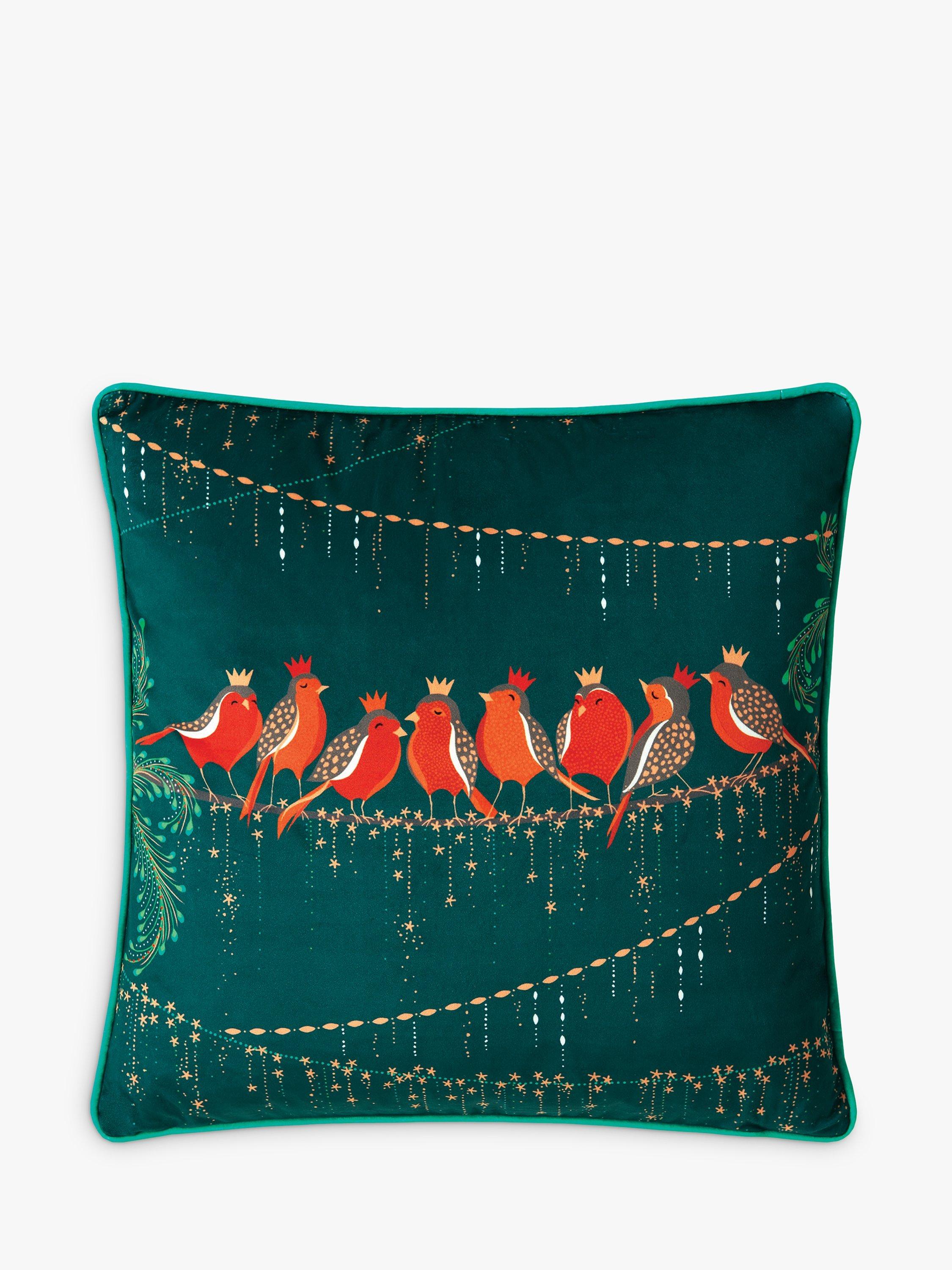 Sara Miller Row of Robins Cushion, Multi