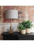 One.World Clifton Antiqued Stem Table Lamp, Brushed Gold