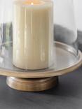 One.World Claymore Glass Candle Holder. Clear/Bronze
