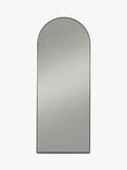 One.World Brookby Tall Arched Metal Wall Mirror, 165 x 65cm, Black