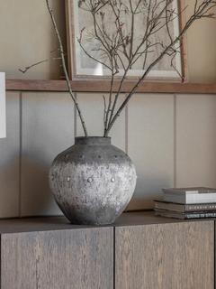 One.World Birkdale Terracotta Vase, H39cm, Natural Stone