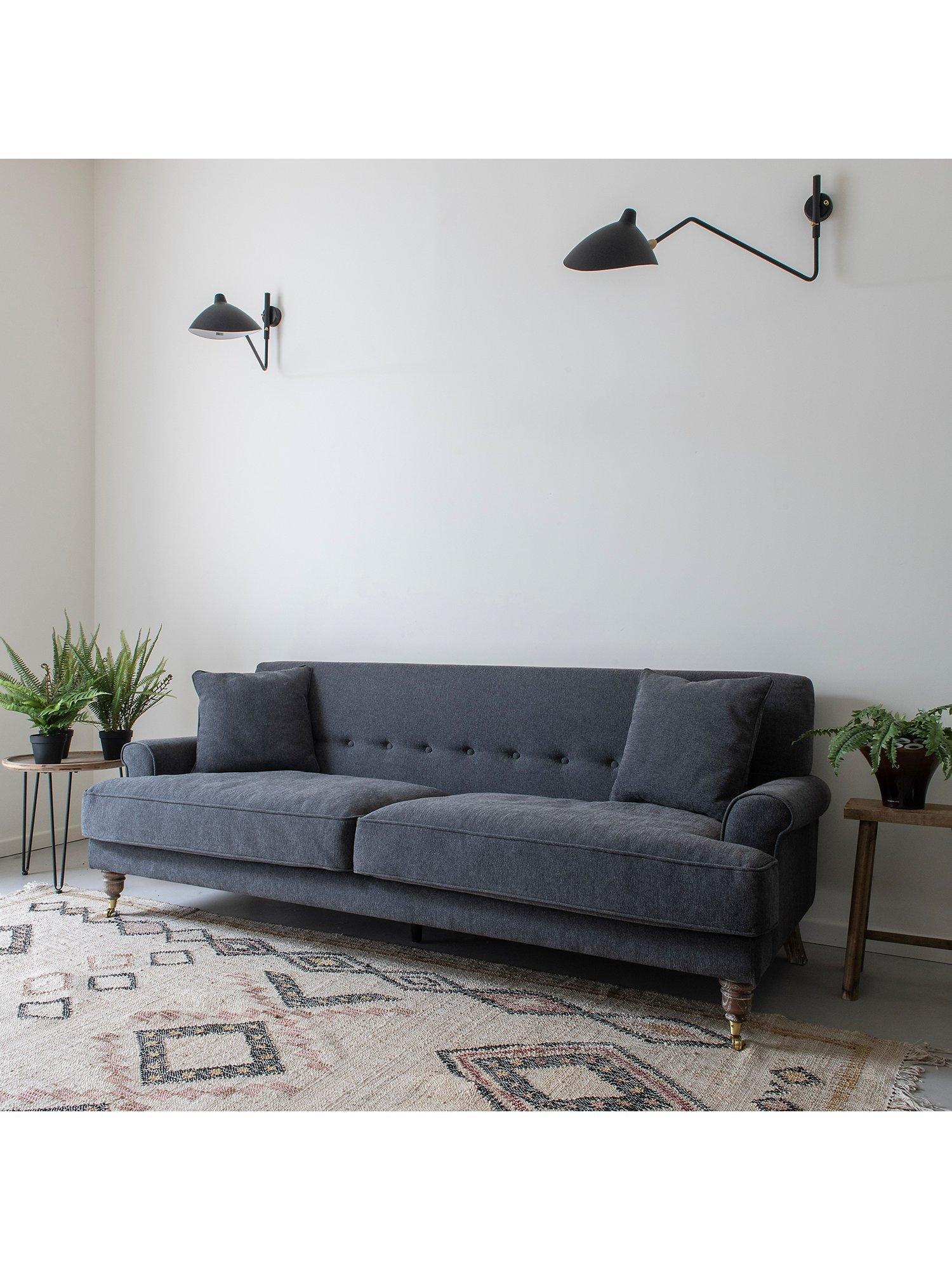 Caversham Range, One.World Caversham Large 3 Seater Sofa, Charcoal