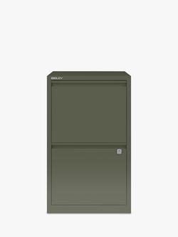 Bisley Home Filer 2 Drawer Filing Cabinet, Olive Green