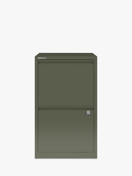 Bisley Home Filer 2 Drawer Filing Cabinet, Olive Green