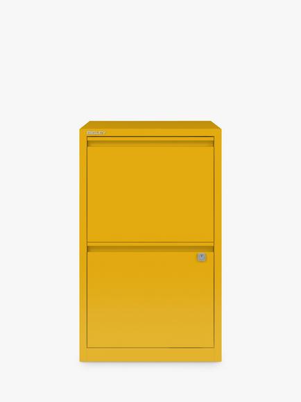 Bisley Home Filer 2 Drawer Filing Cabinet, Sunflower Yellow