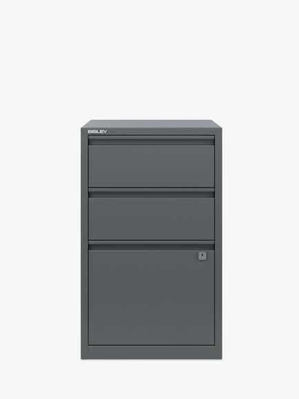 Bisley 3 Drawer Home Filer, Grey