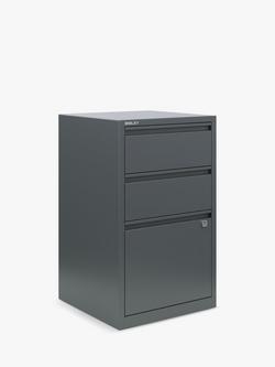 Bisley 3 Drawer Home Filer - view 2, Grey