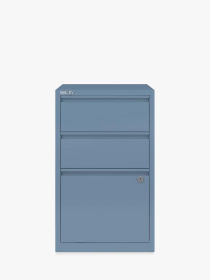 Bisley 3 Drawer Home Filer, Blue