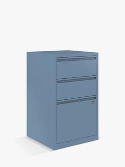 Bisley 3 Drawer Home Filer - view 2, Blue