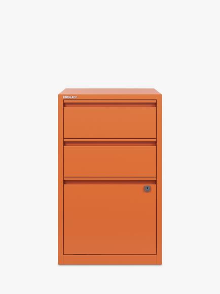 Bisley 3 Drawer Home Filer, Bisley Orange