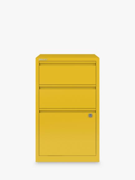 Bisley 3 Drawer Home Filer, Yellow