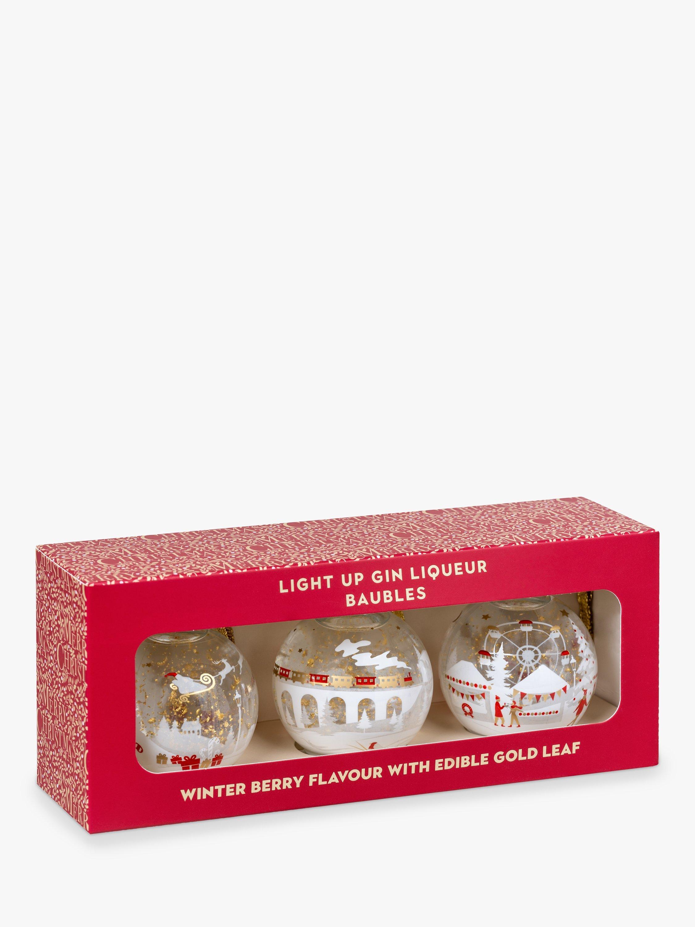 Light Up Gin Liqueur Baubles, 3x 5cl