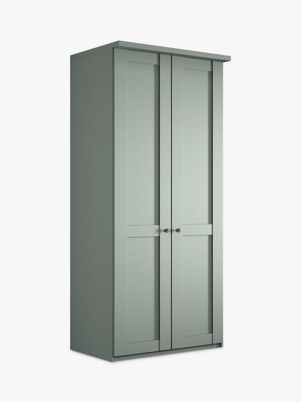 John Lewis Marlow 100cm Hinged Wardrobe, Sage Green