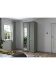 John Lewis Marlow 100cm Hinged Wardrobe with Left Mirror, Sage Green