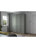 John Lewis Marlow 150cm Hinged Wardrobe, Sage Green