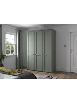 John Lewis Marlow 150cm Hinged Wardrobe - view 2, Sage Green