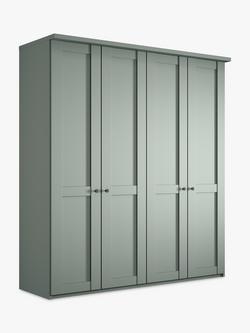 John Lewis Marlow 200cm Hinged Wardrobe, Sage Green