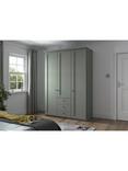 John Lewis Marlow 150cm Hinged Door Wardrobe with 3 Drawers, Sage Green