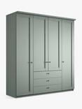 John Lewis Marlow 200cm Hinged Door Wardrobe with 3 Drawers, Sage