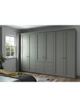 John Lewis Marlow 300cm Hinged Door Wardrobe with 3 Drawers, Sage