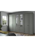 John Lewis Marlow 300cm Hinged Door Wardrobe with Mirrors & 3 Drawers, Sage