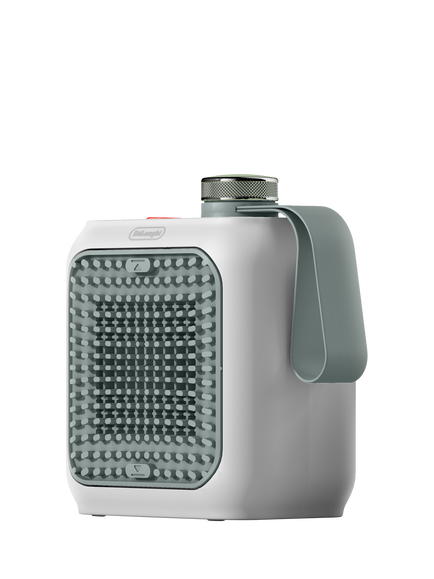 De'Longhi HFX10B03.GR Capsule Desk Personal Ceramic Fan Heater HFX10B03.GR, White & Sage Green, White & Sage Green