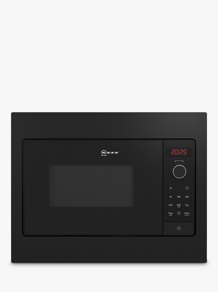 Neff N30 HLAWG25S3B Built-In Microwave Oven, Black, Black