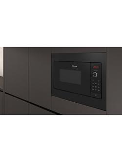 Neff N30 HLAWG25S3B Built-In Microwave Oven, Black - view 2, Black