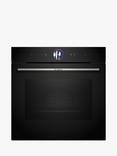 Bosch Series 8 HSG7364B1B Built In Electric Single Oven with Steam Function, Black