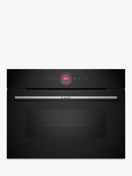 Bosch Series 8 CMG7241B1B Built-In Compact Oven with Microwave Function, Black, Black