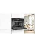 Bosch Series 8 CMG7241B1B Built-In Compact Oven with Microwave Function, Black