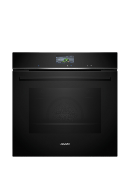 Siemens iQ700 HB776G1B1B Built-In Pyrolitic Self Cleaning Electric Oven, Black, Black