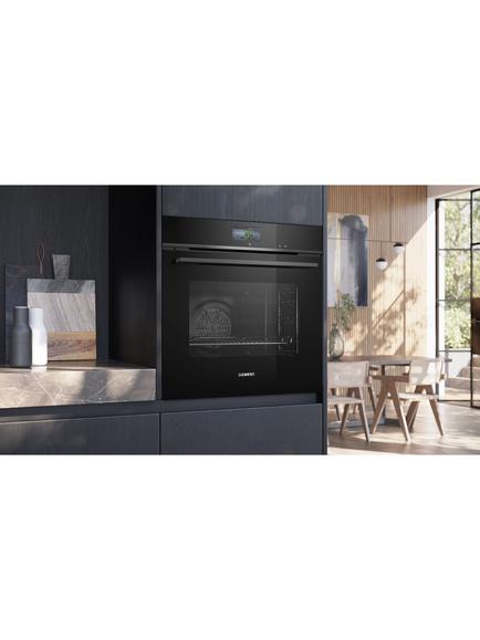 Siemens iQ700 HB776G1B1B Built-In Pyrolitic Self Cleaning Electric Oven, Black - view 2, Black