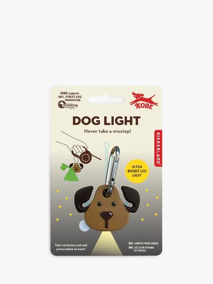 Kikkerland Kobe Dog Keyring Light, Multi