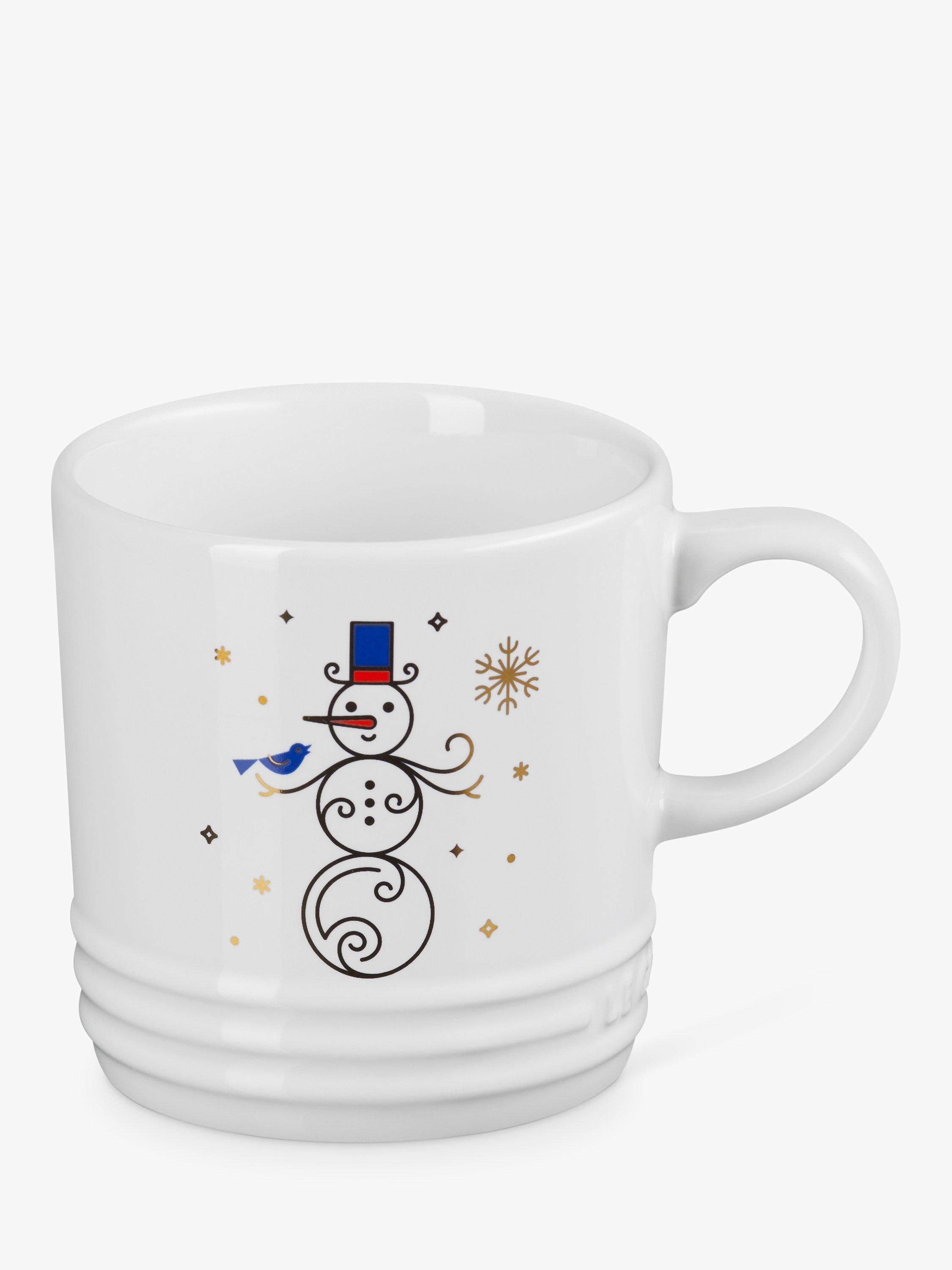 Le Creuset Noel Snowman Stoneware Mug, 350ml, White