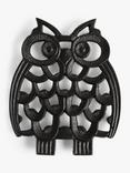 John Lewis Owl Cast Iron Trivet, Black