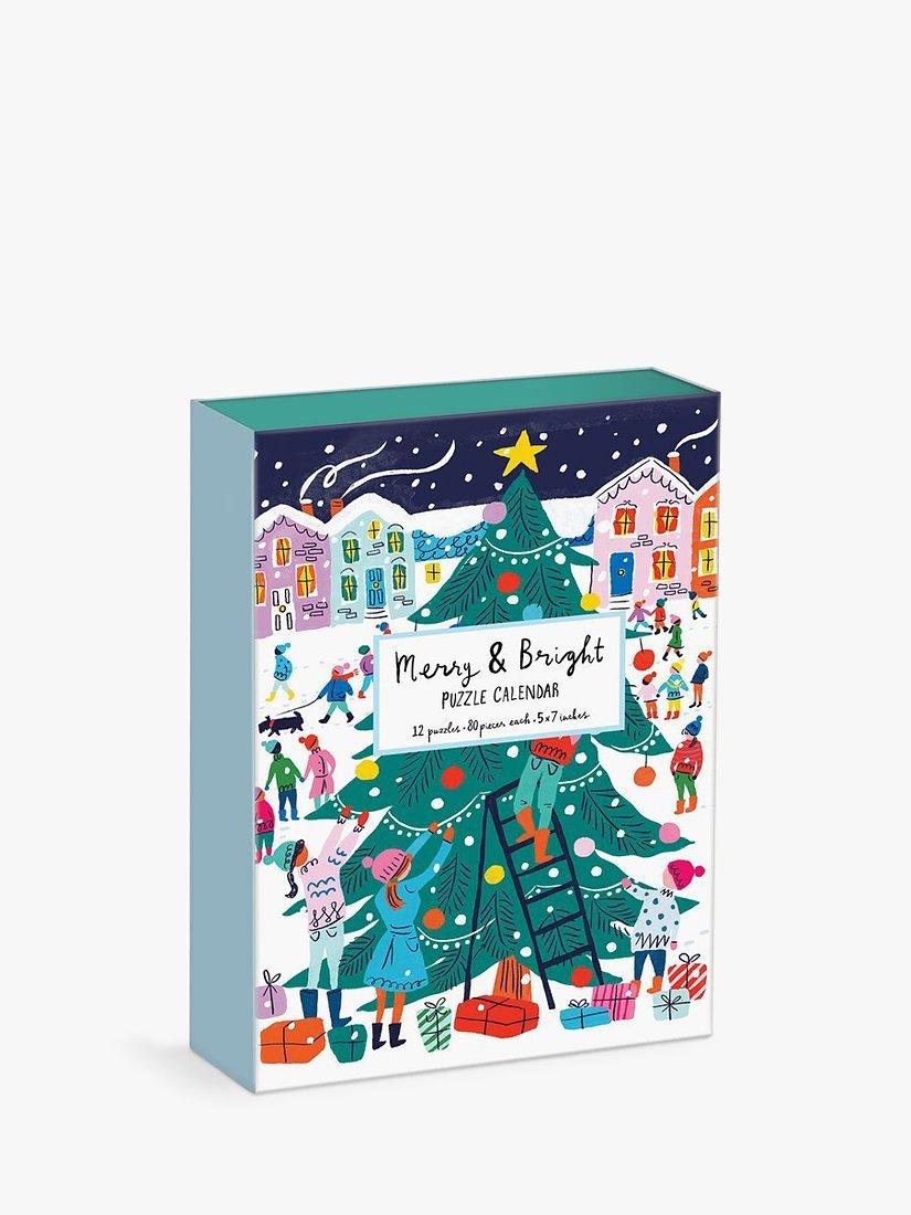 Galison Merry & Bright 12 Days of Puzzles Christmas Calendar