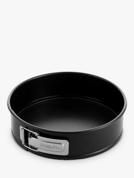 GreenPan Aluminium Ceramic Non-Stick Springform Cake Tin, 24cm, Black