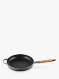 Le Creuset Cast Iron Signature Frying Pan with Wood Handle, Flint
