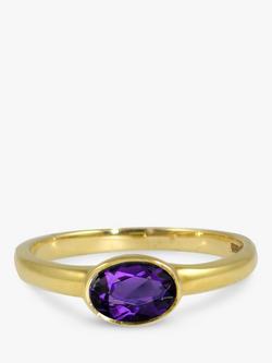 E.W Adams Oval Amethyst Ring, Gold/Purple, Gold/Purple