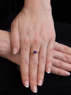 E.W Adams Oval Amethyst Ring, Gold/Purple - view 2, Gold/Purple