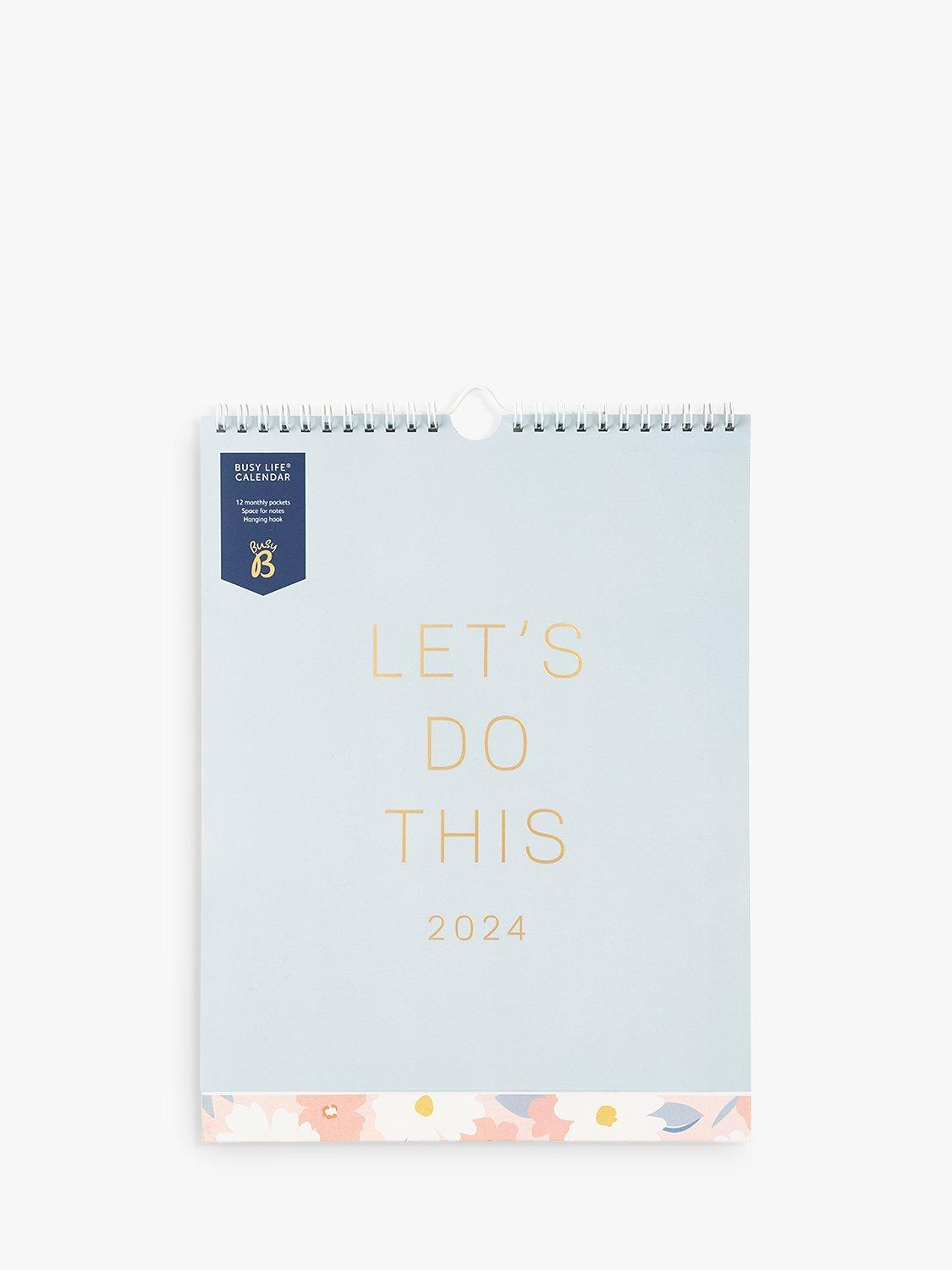 Busy B Busy Life Let's Do This 2024 Calendar, Blue/Pink