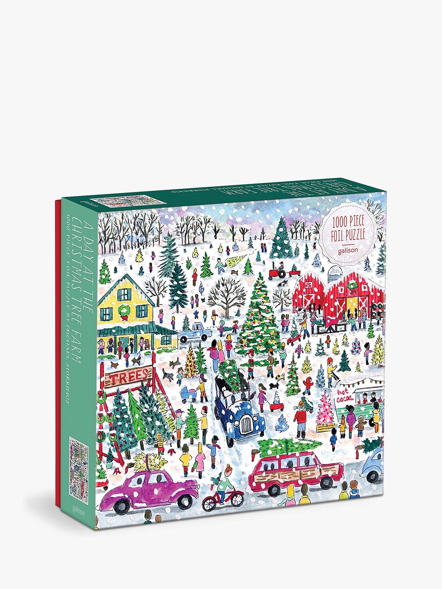 Galison Christmas Tree Farm Jigsaw Puzzle, 1000 Pieces
