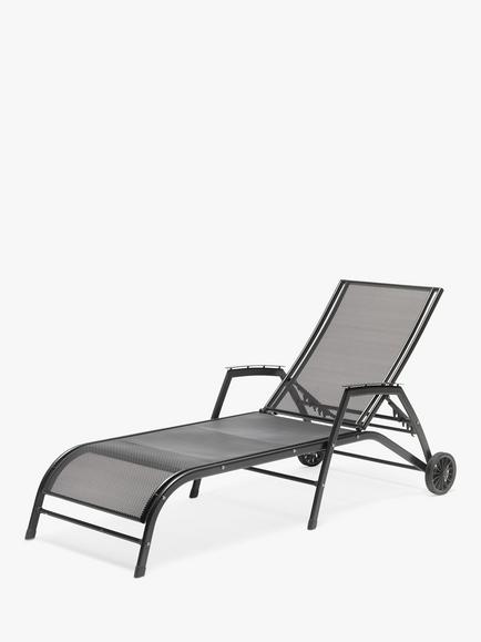 John Lewis Henley by KETTLER Sun Lounger, Iron Grey, Iron Grey