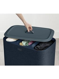 Joseph Joseph Tota Trio Easy-Empty Laundry Basket, 90L - view 2, Black