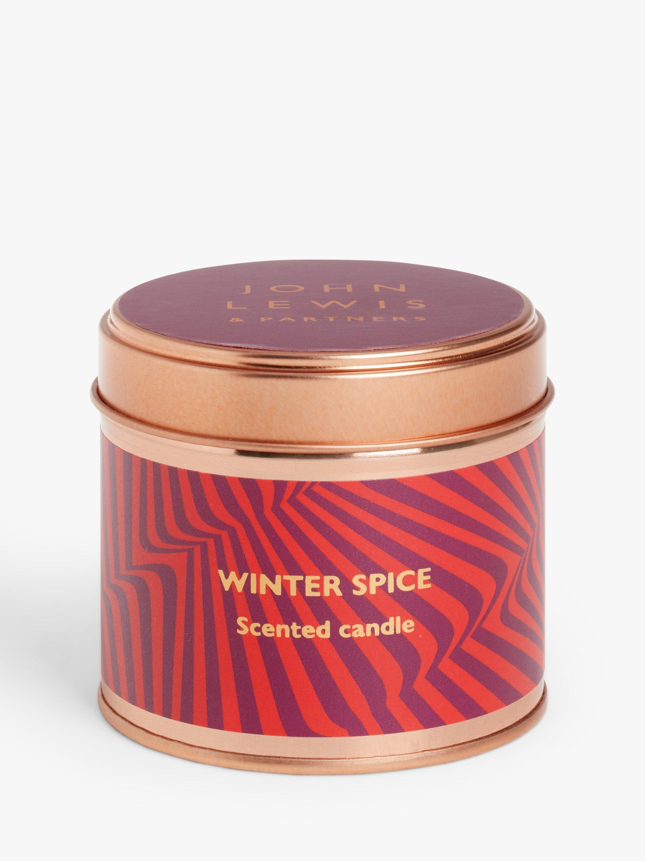 John Lewis Winter Spice Tin Scented Candle, 135g