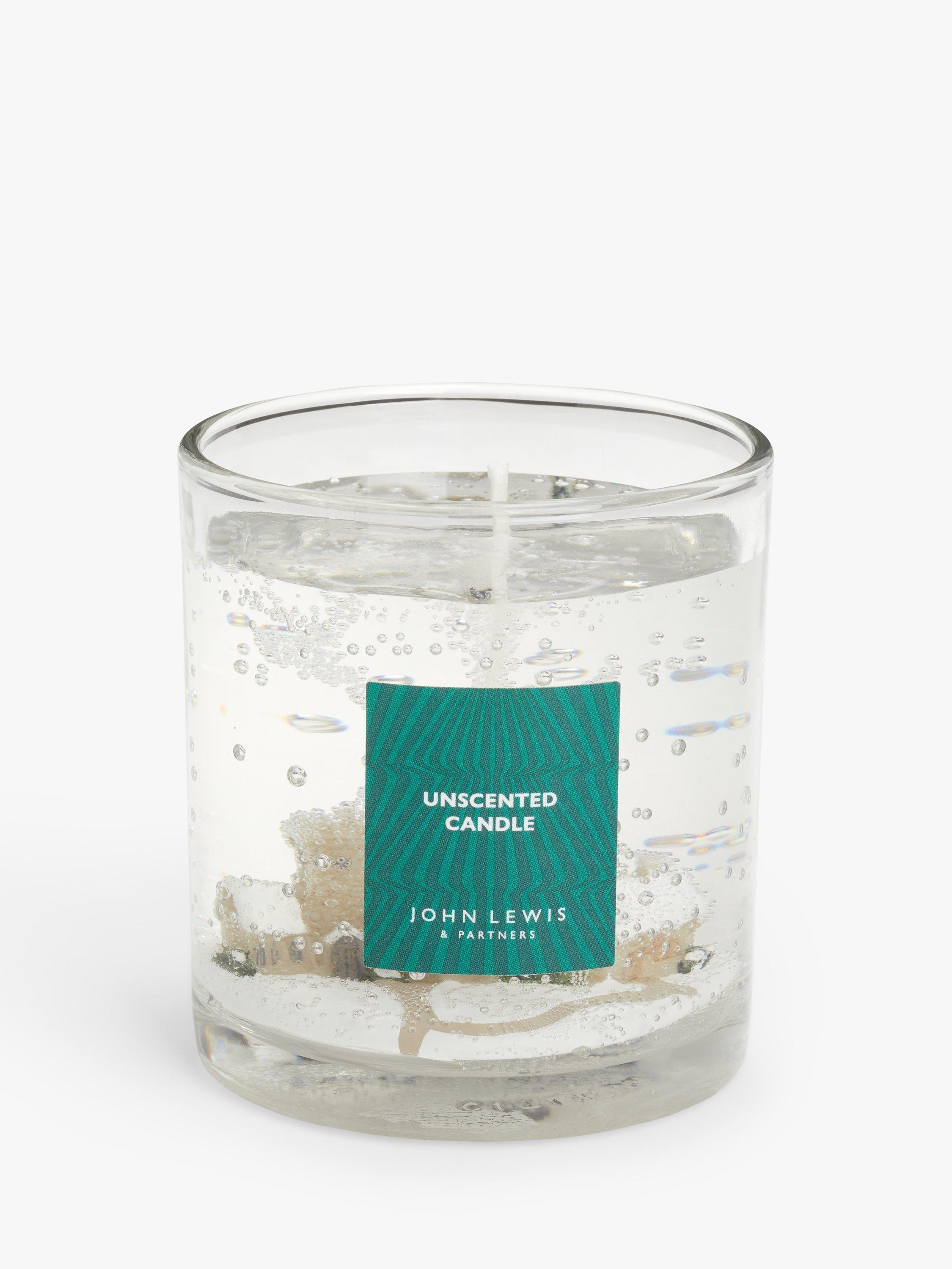 John Lewis Gel Snowscene Unscented Candle, 200g