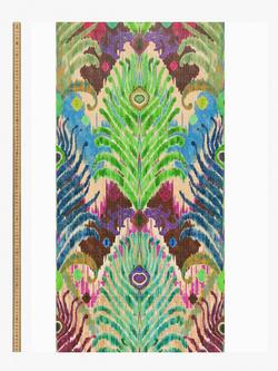 John Lewis + Matthew Williamson Peacock Ikat Wallpaper - view 2, Purple