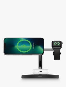 Belkin BoostCharge Pro 3-in-1 Wireless Charger with MagSafe Charging, 15W - view 2, Black