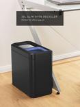 simplehuman Dual Compartment Slim Open Bin, 20L, Matte Black